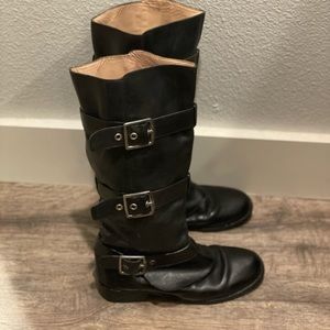 Coach Buckle Riding Boots